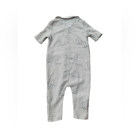 Bobo Choses Size 24-36 Months 2-3 Years Bird Duck Playsuit Romper Jumpsuit - Picture 2 of 7